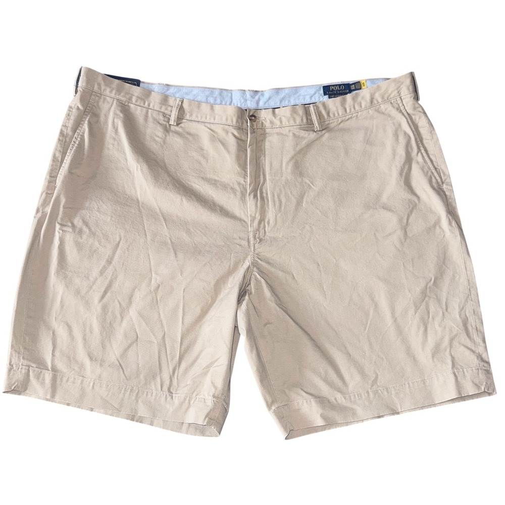 Polo Ralph Lauren‎ Mens 50 Waist Clay Tan Classic Chino Shorts 9" Inseam NWT